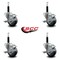 Service Caster 3'' Thermoplastic Rubber Swivel 3/4'' Expanding Stem Caster Set with Brake, 4PK SCC-EX20S314-TPRB-TLB-34-4 - alternate 2